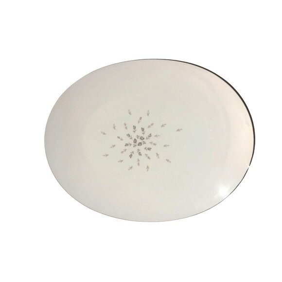 Vintage Petite bouquel  China Oval Serving Platter - Picture 1 of 3